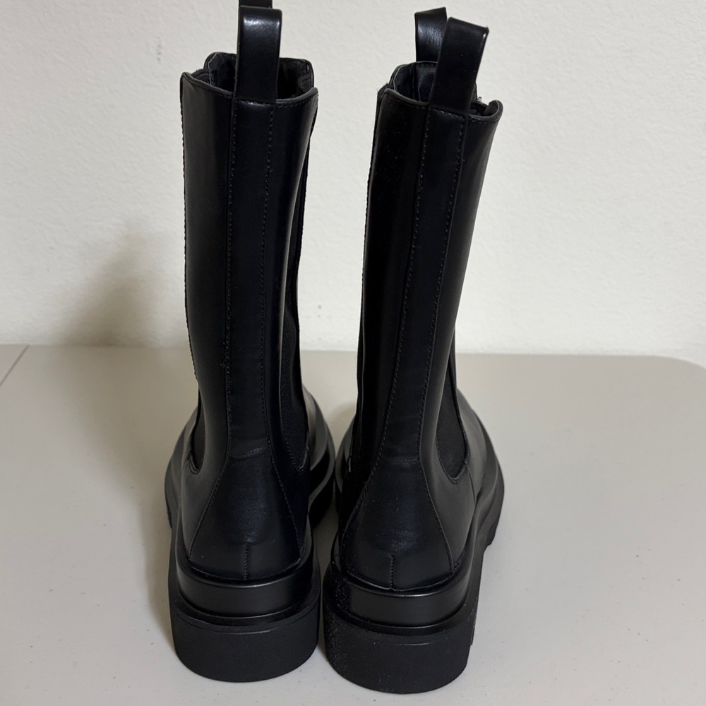 Women's Black Vegan Leather Boots NWOT - Picture 6 of 6